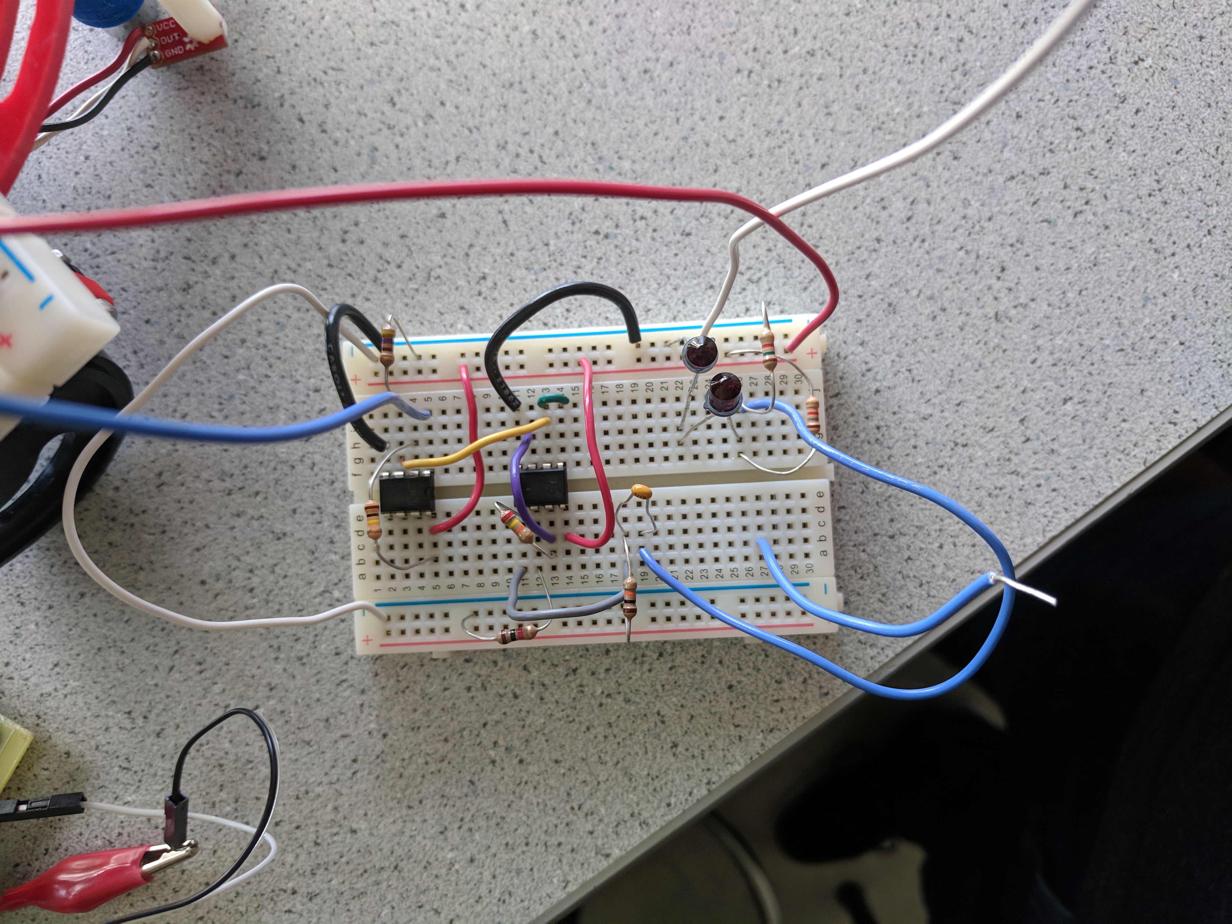 Completed IR Capture and Amplification Circuit